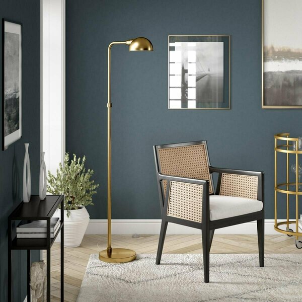Hudson & Canal 66 in. Arundel Integrated Led Floor Lamp with Metal Shade, Brushed Brass FL1581